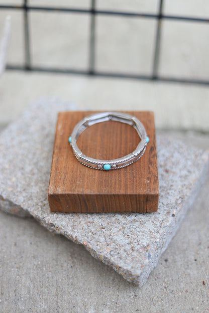 0058 H62 WESTERN TEXTURE STRETCH BRACELET