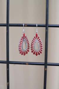 1409 T60 RED NEEDLEPOINT TEARDROP ER