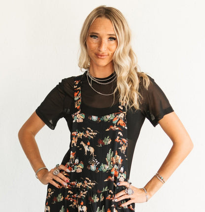 TH86 Overall RUFFLE ROMPER BLACK WAGON (7 Piece)