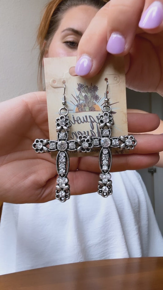 102272 R2-52 SILVER CROSS BLING ER