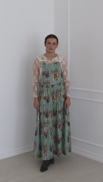 TH85 S192 SAGE HOWDY OVERALL DRESS (1 Piece)