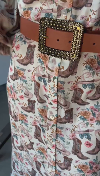 TH11 BOOT FLORAL DRESS (7 pack)