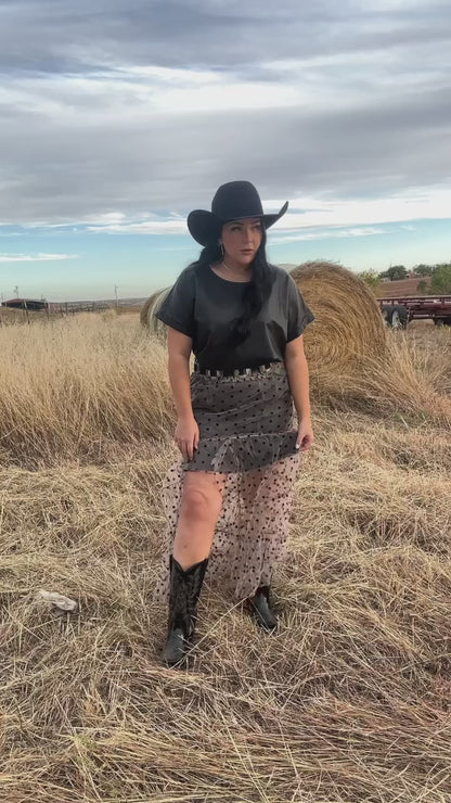 1400  TULLE RUFFLE MAXI SKIRT (6@$24.50)