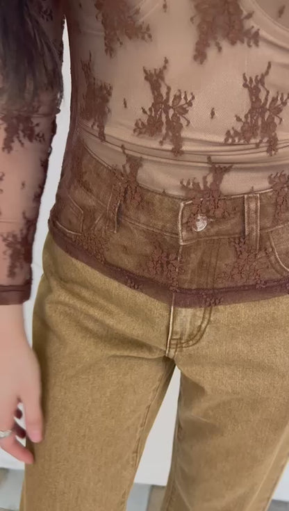 TH1221 S149 BROWN LACE (1 PIECE)