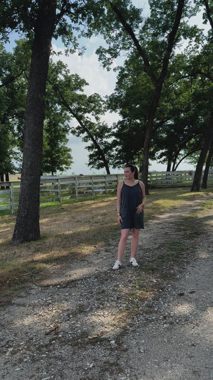 TH1406 S177 VINTAGE WASH BLACK SHORT ROMPER (1)