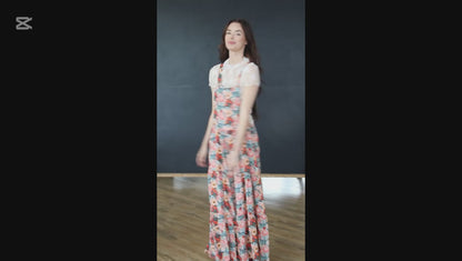 TH86 Overall RUFFLE ROMPER VINTAGE POPPIE (7 Piece)