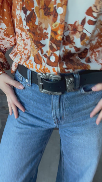 TH23 RUST FLORAL TOP (1 Piece)