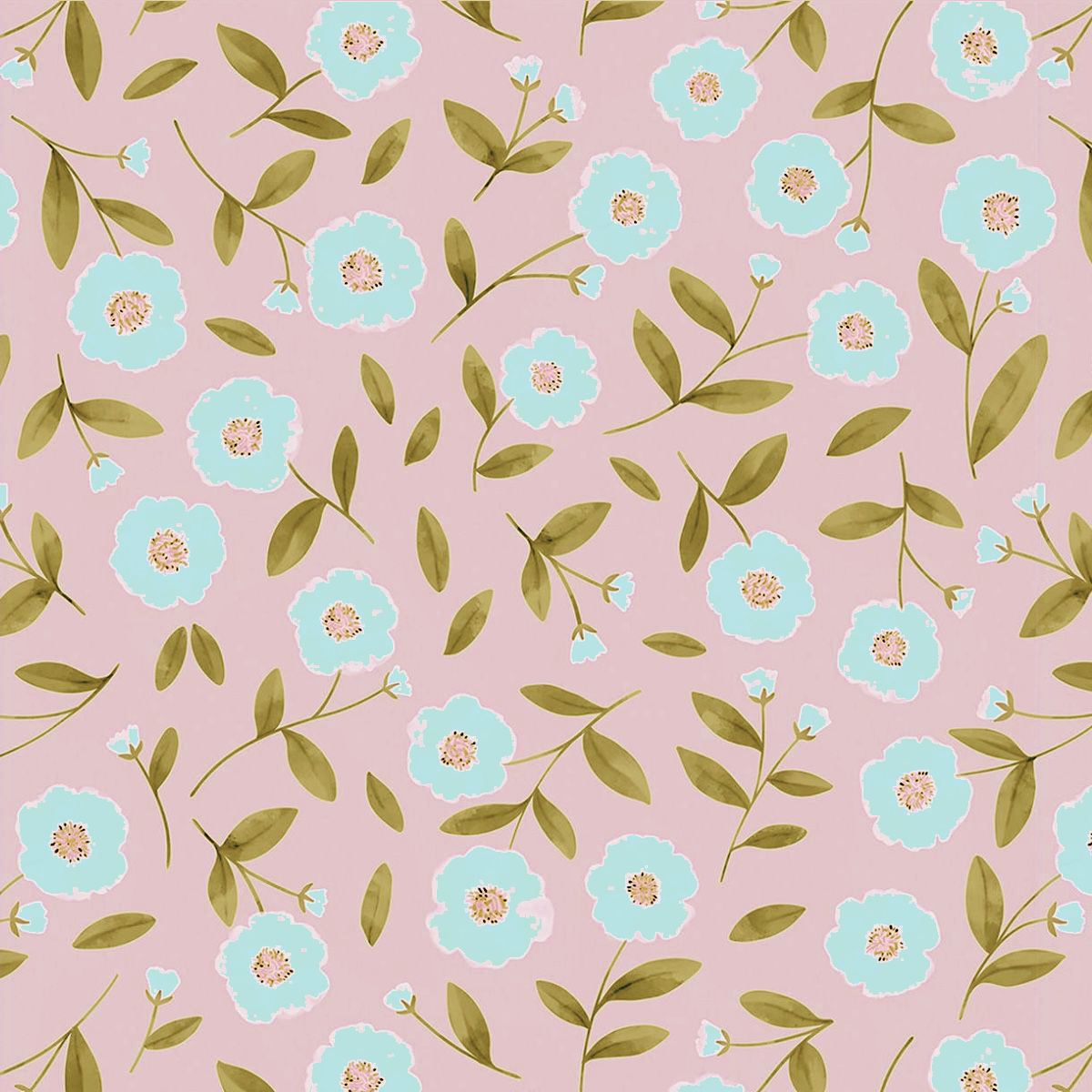 TH101 BLUSH GREEN FLORAL EMB YOKE TOP