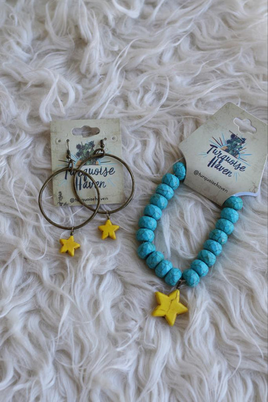 12044 R3-40 Yellow Star Earring