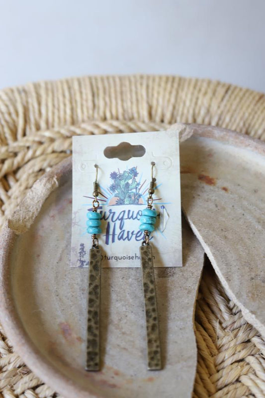 82125 R2-69 Turquoise Antique Gold ER