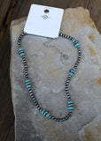 0048 T5 TQ AND SILVER CHOKER NL