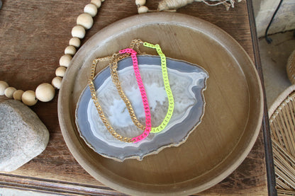 279 R2-84 NEON YELLOW MIXED CHAIN NL