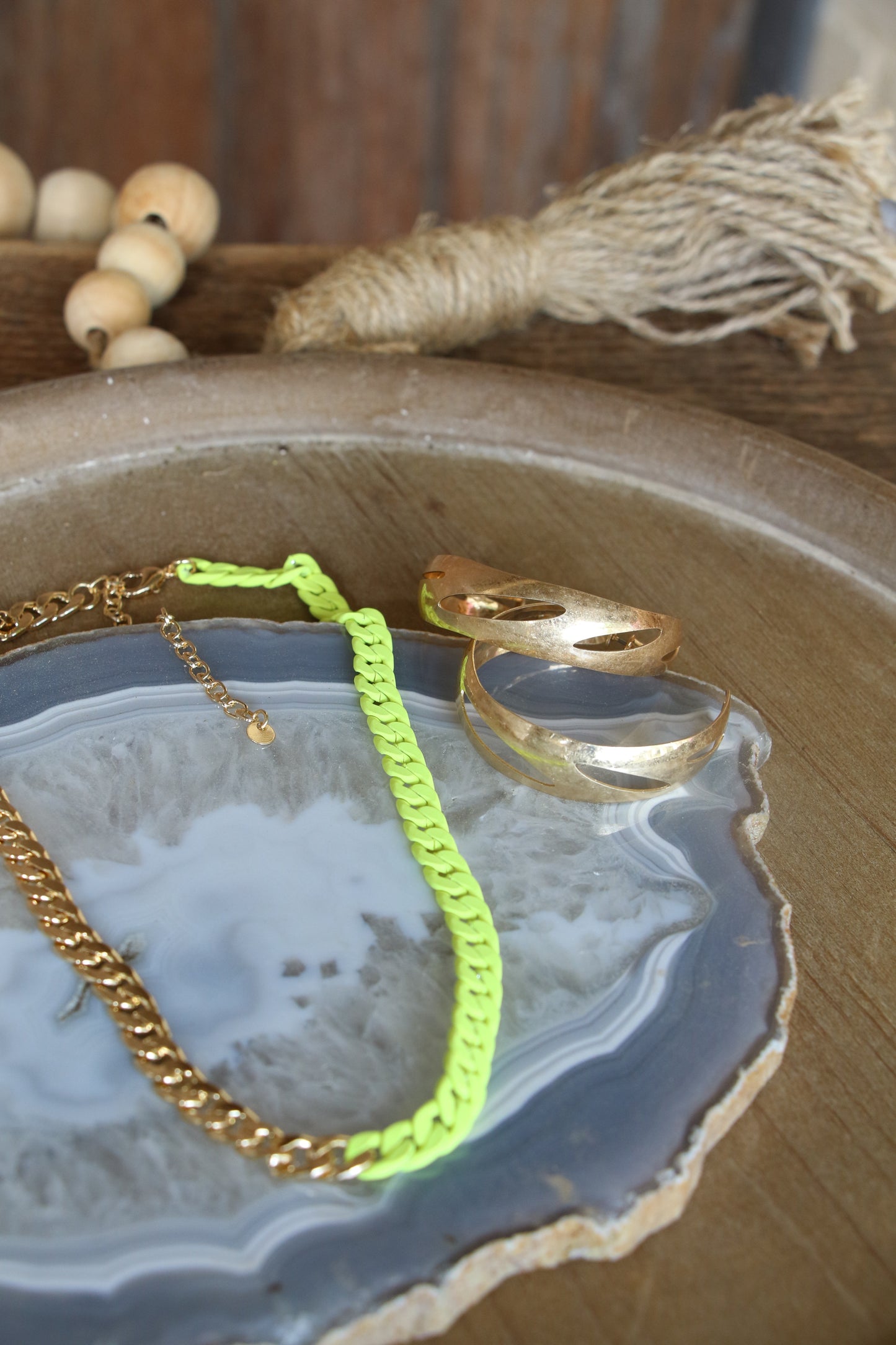 279 R2-84 NEON YELLOW MIXED CHAIN NL