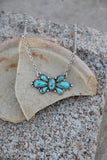 20068 T19 FLOWER TURQUOISE CONCHO NECKLACE