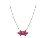 20068 T19 PINK FLOWER CONCHO NECKLACE