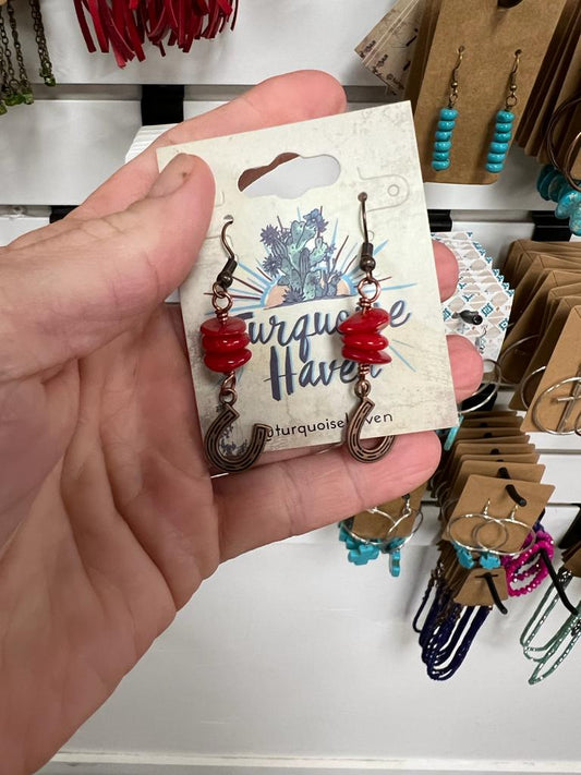 322113 R1-6 RUBY CHIP HORSESHOE ER