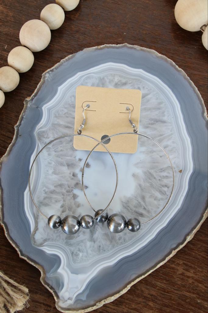 0270 H104 FAUX NAV BEAD HOOP 3