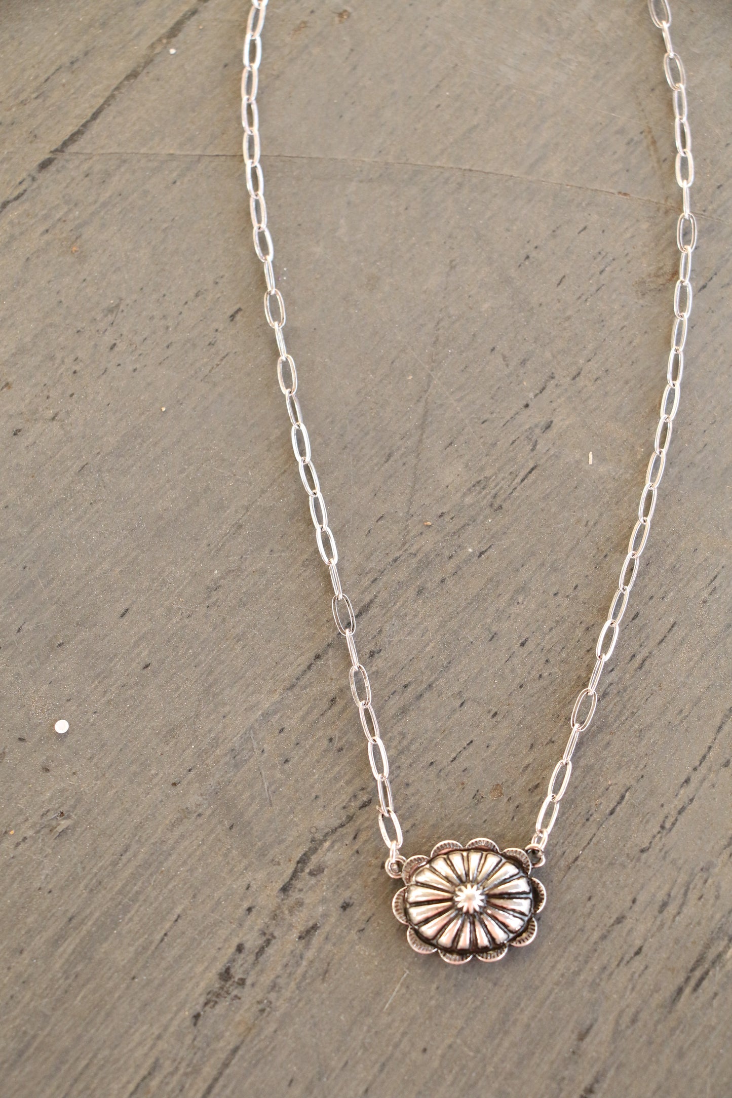 20023 T31 DAINTY CONCHO CHAIN NL- SILVER