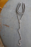 30015 H1658-10MM FAUX SILVER BEAD AND CONCHO 3 STRAND NL
