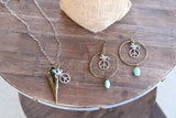 22250 NB2-101 Peace Love & Turquosie Chain Necklace