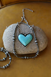 0050 T180 TURQUOISE HEART NECKLACE