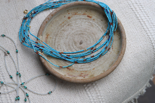 62152 N2-80 Turquoise / Red Stone Choker