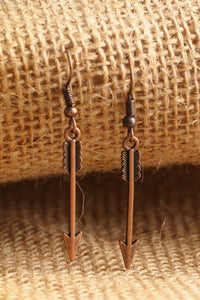 6110 ER 2-53 Antique Copper Arrow Earrings