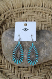 1409 R4-4 TURQUOISE NEEDLEPOINT TEARDROP ER