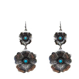 30038 T148 SIVLER FLOWER ER WITH FLOWER DANGLE