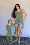 801  Toddler DC Neon Green Cheetah Ruffle Top (6@$9)